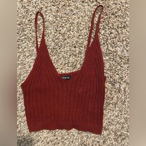 Cropped Knit SHEIN Top